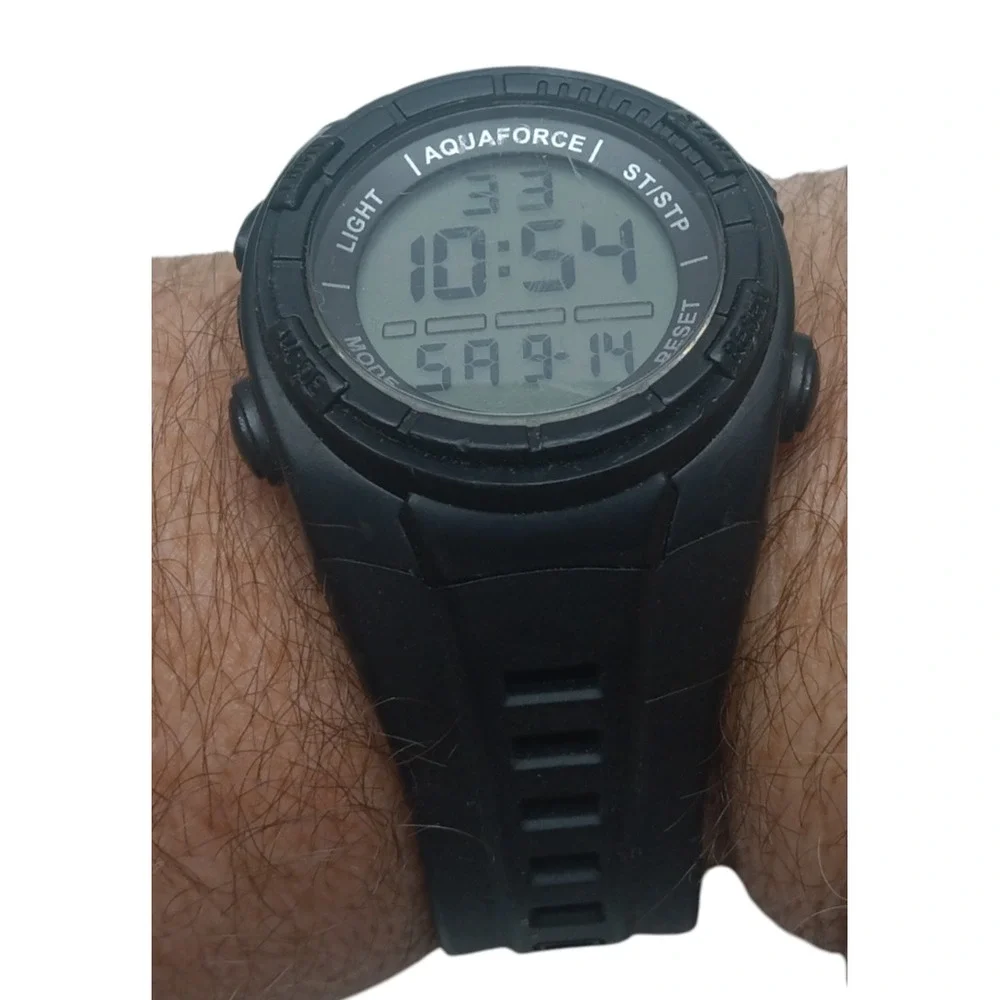AQUAFORCE Multi‎ Function Digital Watch with Band 50M Water Resistant, Pre-owned